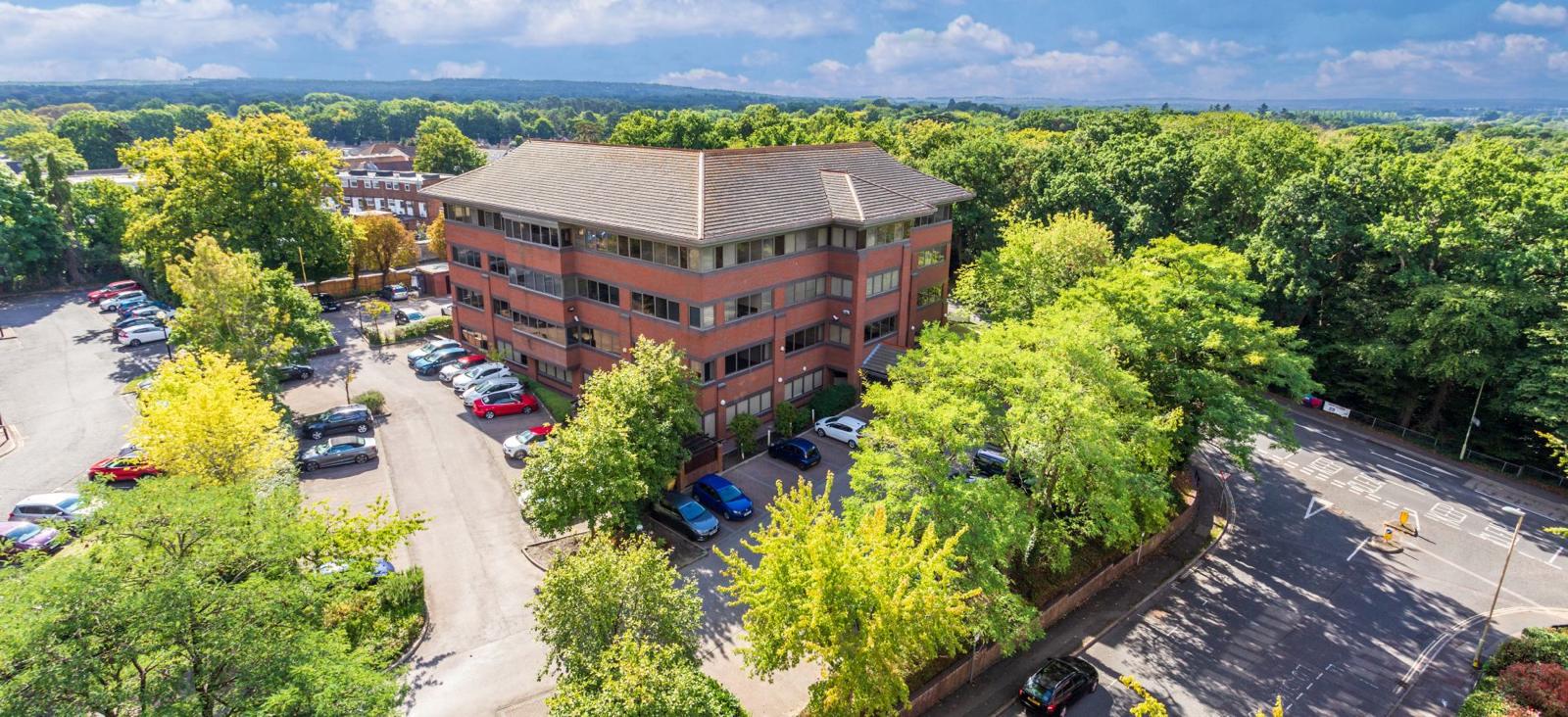 Aerial view of Flagship House in Fleet